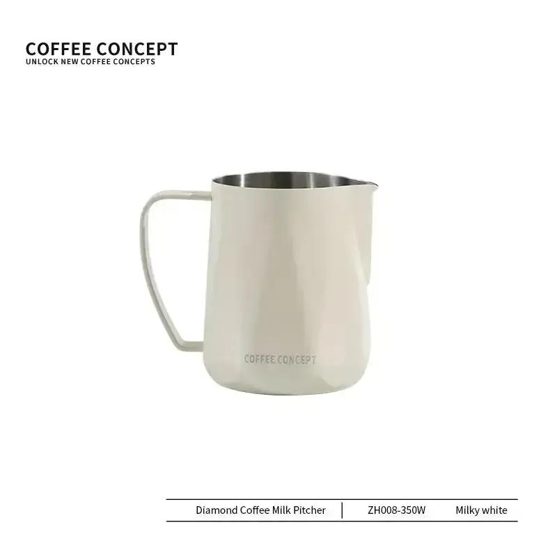 Best Geometric Milk Pitcher for Latte Art - Diamond Faceted 350ml/600ml