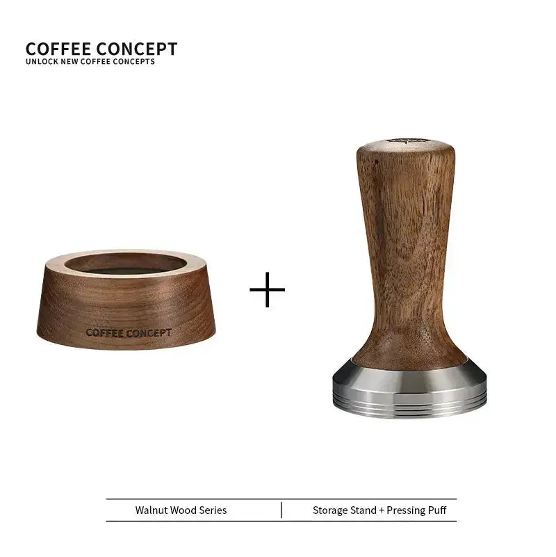 Walnut Espresso Tool Organizer Stand - Multi-Slot Storage for Tamper & Distributor Under $36