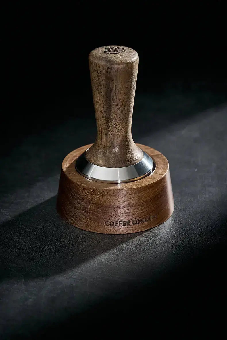 Walnut Espresso Tool Organizer Stand - Multi-Slot Storage for Tamper & Distributor Under $36