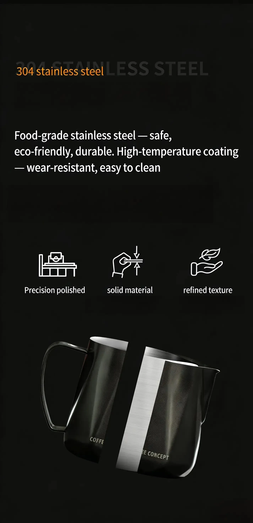 Best Geometric Milk Pitcher for Latte Art - Diamond Faceted 350ml/600ml