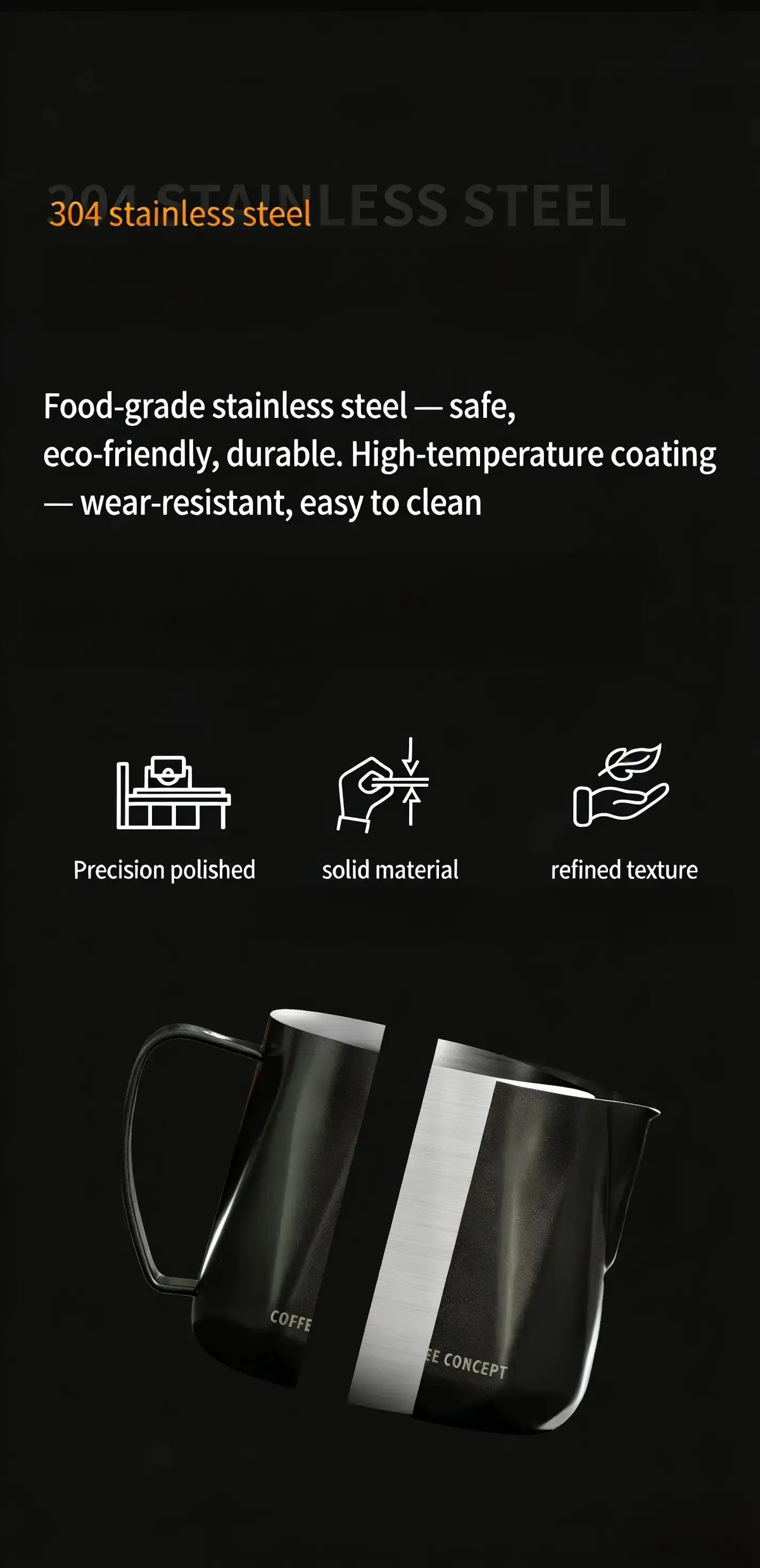 Best Geometric Milk Pitcher for Latte Art - Diamond Faceted 350ml/600ml