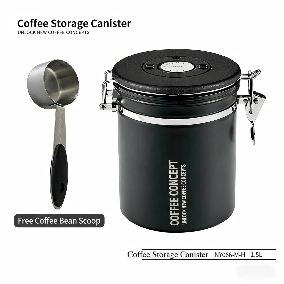 Best Airtight Coffee Canister for Fresh Beans - Vacuum Seal One-Way Valve 1.2L/1.5L Under $12