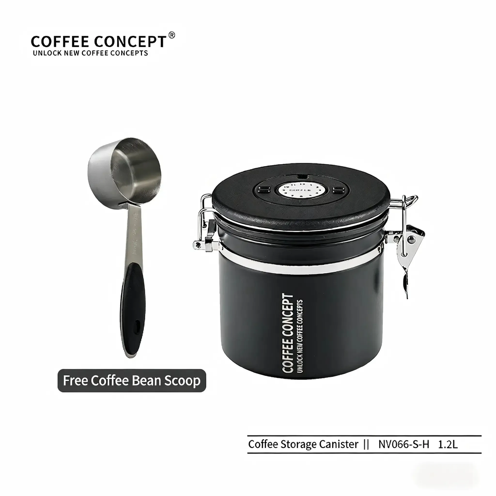 Best Airtight Coffee Canister for Fresh Beans - Vacuum Seal One-Way Valve 1.2L/1.5L Under $12