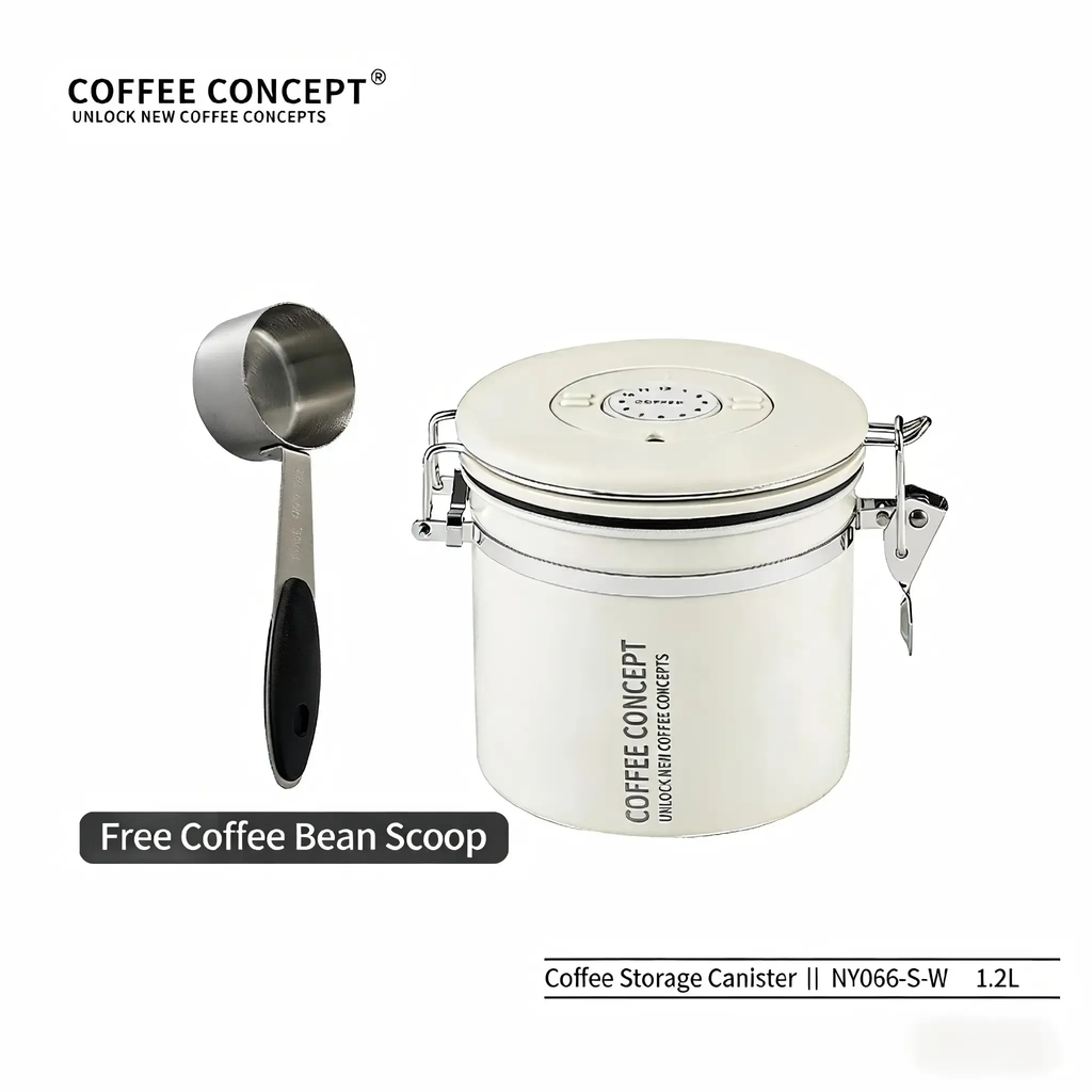 Best Airtight Coffee Canister for Fresh Beans - Vacuum Seal One-Way Valve 1.2L/1.5L Under $12