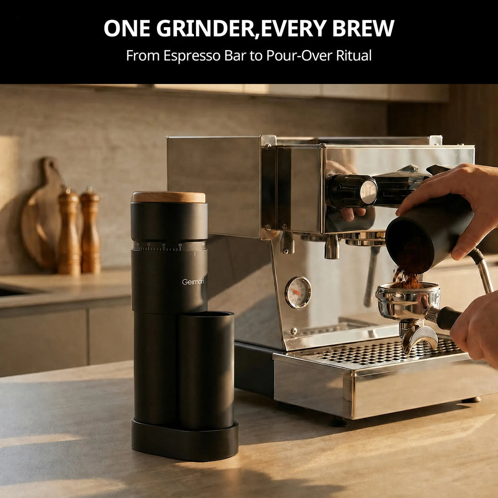 Geimori T38 Plus Electric Coffee Grinder | Portable Plug-in Grinder