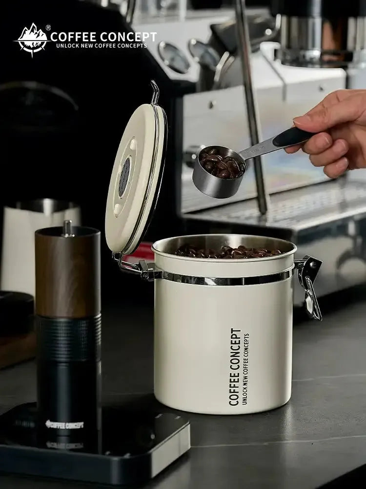 Best Airtight Coffee Canister for Fresh Beans - Vacuum Seal One-Way Valve 1.2L/1.5L Under $12