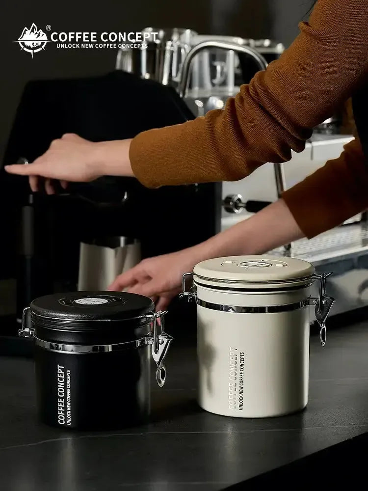 Best Airtight Coffee Canister for Fresh Beans - Vacuum Seal One-Way Valve 1.2L/1.5L Under $12
