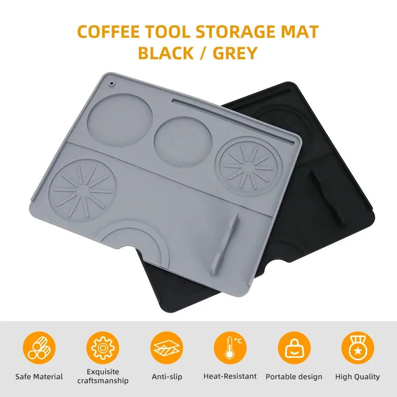 Coffee Tamper Mat Distributor Station Portafilter Silicone Pad Espresso Maker Bar Accessories Coffeeware Corner Barista Tools