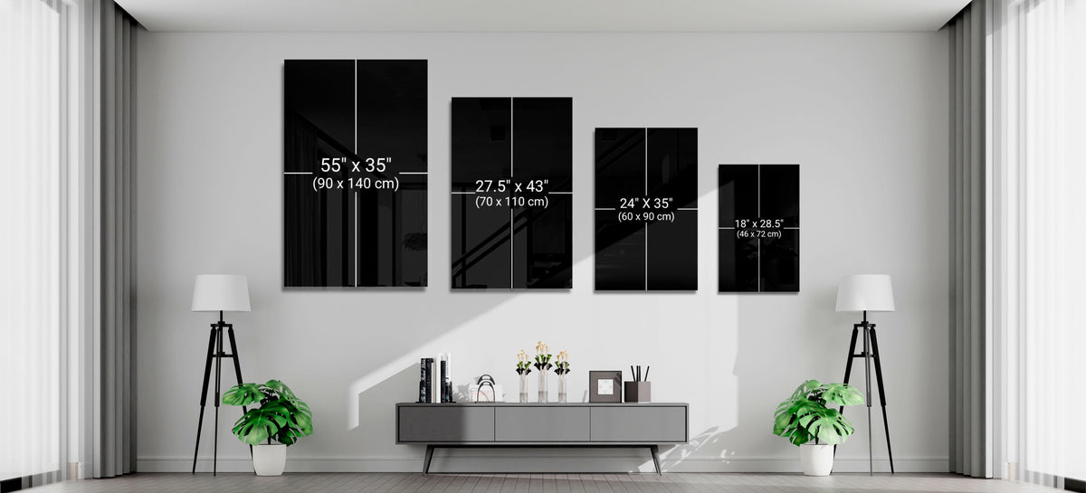 Two Espresso Shots On Wood Board Glass Wall Art